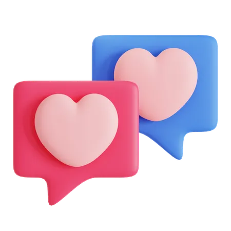 Love Chat  3D Icon