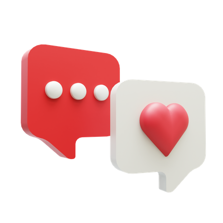 Love Chat  3D Icon