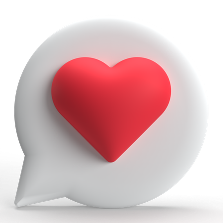 Love Chat  3D Icon