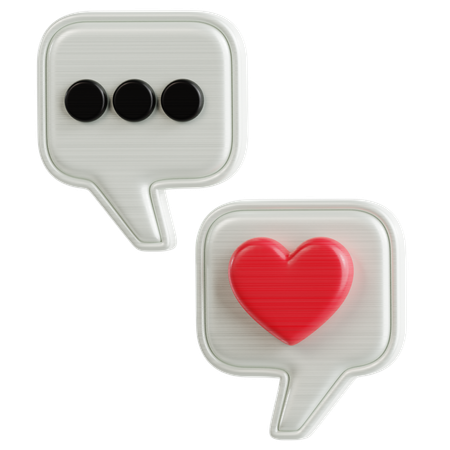 Love Chat  3D Icon