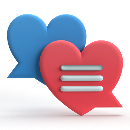 Love Chat  3D Icon