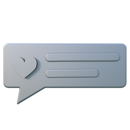 Love Chat  3D Icon