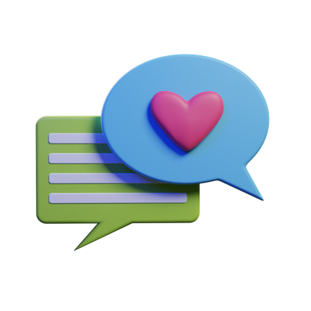 Love Chat  3D Icon