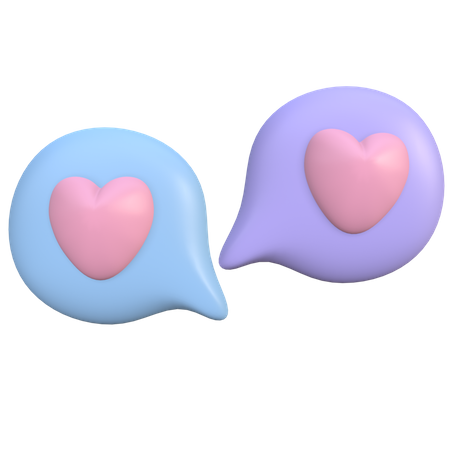 Love chat  3D Icon