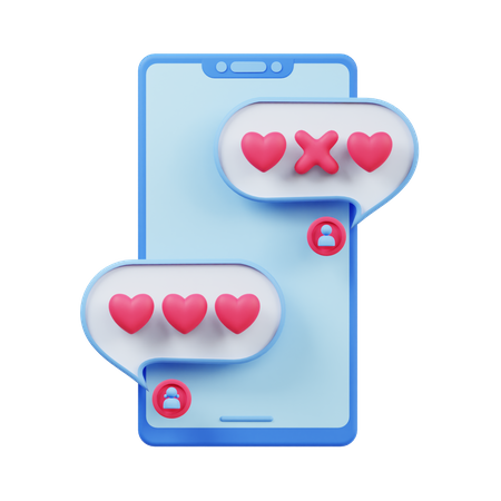 Love chat  3D Icon