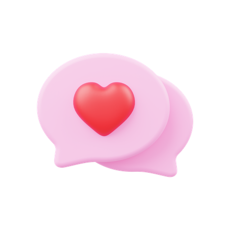 Love Chat  3D Icon