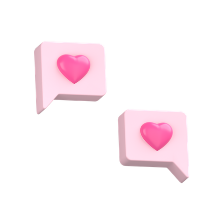 Love Chat  3D Icon