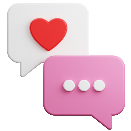 Love Chat  3D Icon