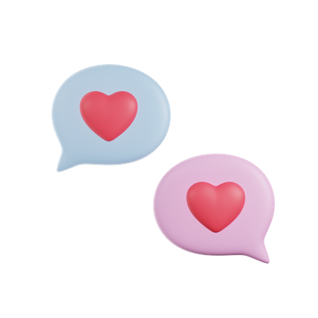 Love Chat  3D Icon