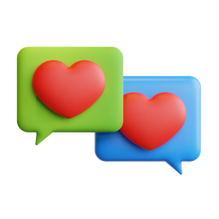Love Chat  3D Icon