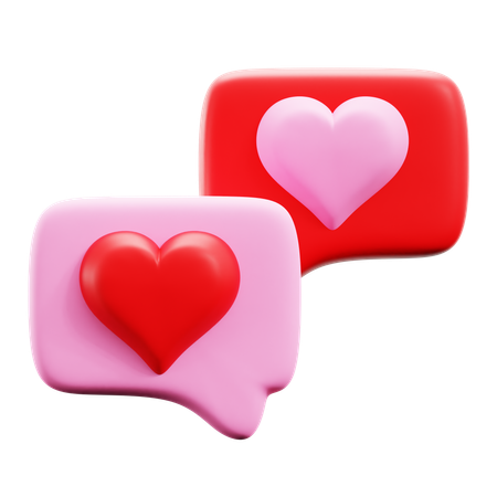 Love Chat  3D Icon