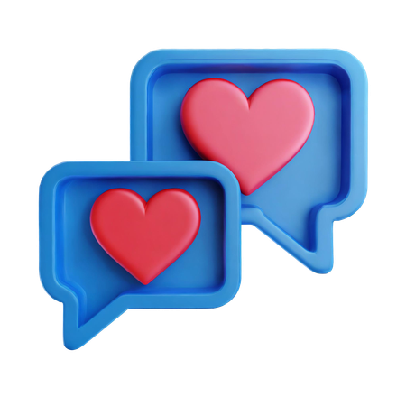 Love Chat  3D Icon