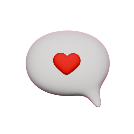 Love chat  3D Icon