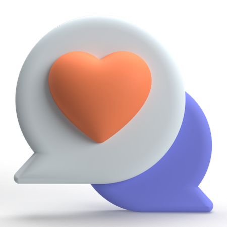 Love Chat  3D Icon