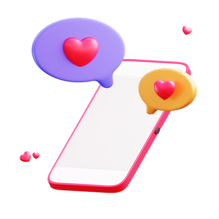 Love chat  3D Illustration