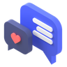 3d love chat logo