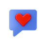 3d love chat logo