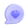 comment-heart 3d logos