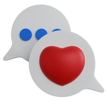3 D Rendering Love Chat Isolated 3D Icon