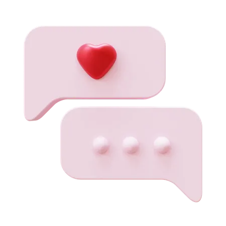 Valentine Chat 3 D Render Element 3D Icon