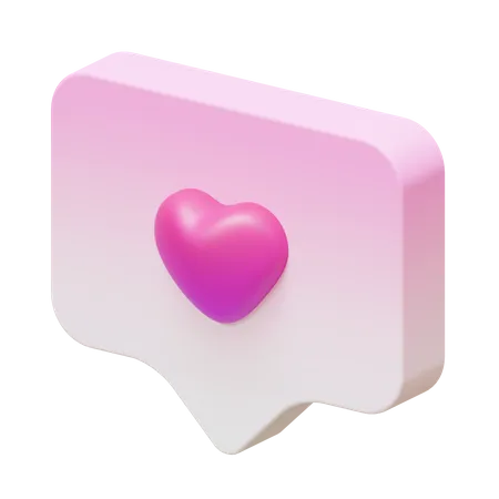 Valentine Love Chat Isometric 3 D Render Element Suitable For Valentines Day Theme 3D Icon