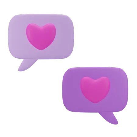 Love Chat 3 D Love 3D Icon