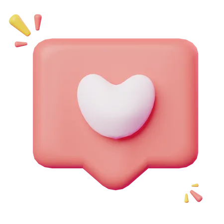 Love Chat 3D Icon