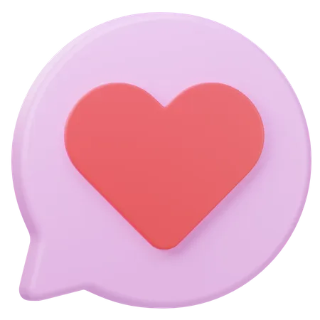 Love Chat 3 D Illustration 3D Icon