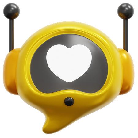 Love Chat Bot  3D Icon