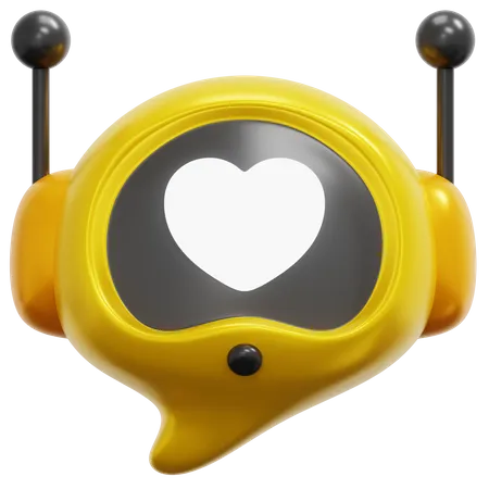 Love Chat Bot  3D Icon