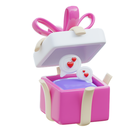 Love Chat Gift  3D Icon
