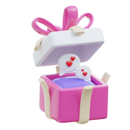 Love Chat Gift  3D Icon