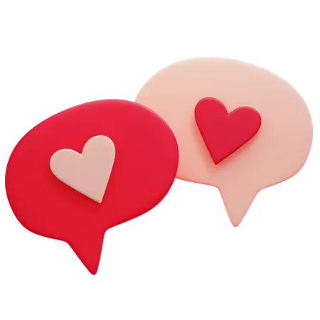 Love Chatting  3D Icon