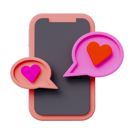 Love Chatting  3D Icon