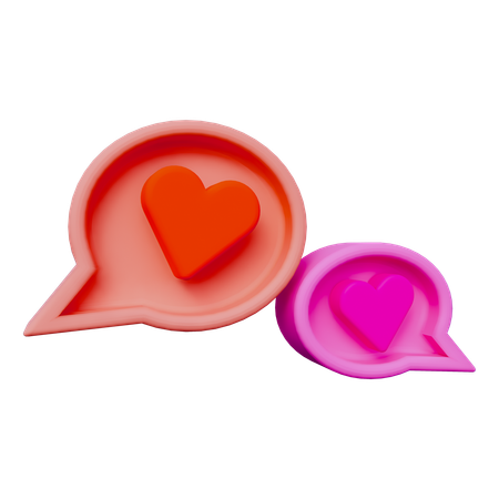 Love Chatting  3D Icon