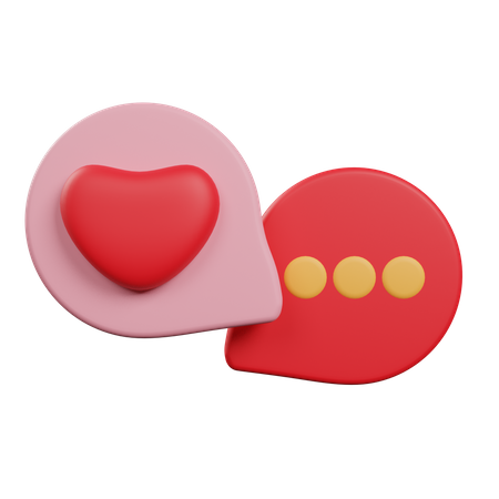 Love Chatting  3D Icon