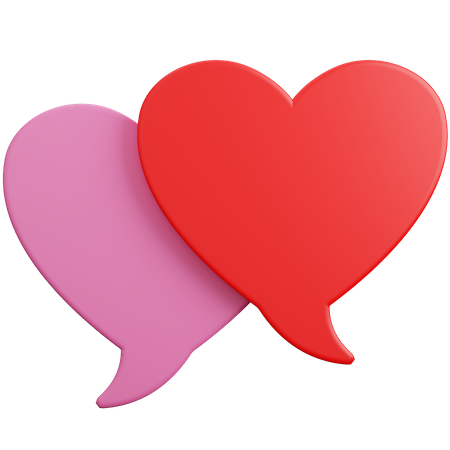 Love Chatting  3D Icon