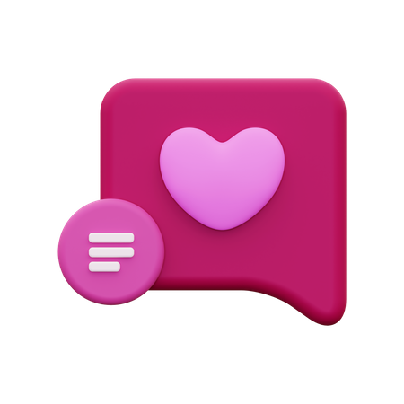 Love Chatting  3D Icon