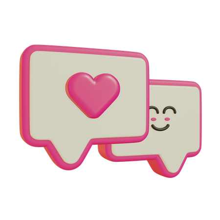 Love Chatting  3D Icon