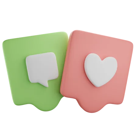 3 D Illustration Of Social Media Icons Like Love Or Like And Comment It Can Use For Web Or Apps And Many More Purpose 3D Illustration