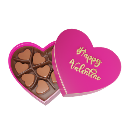 Boîte de chocolat d'amour  3D Icon