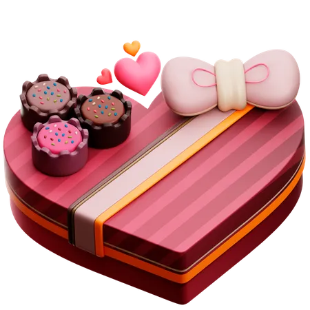 Boîte de chocolat d'amour  3D Icon