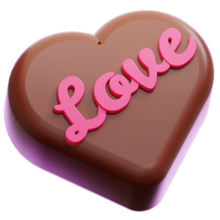 Love Chocolate  3D Icon