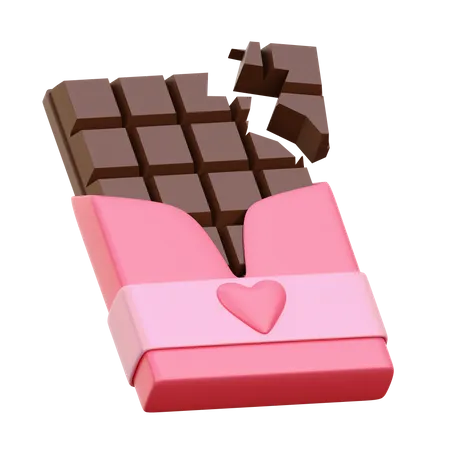 Love Chocolate Bar  3D Icon