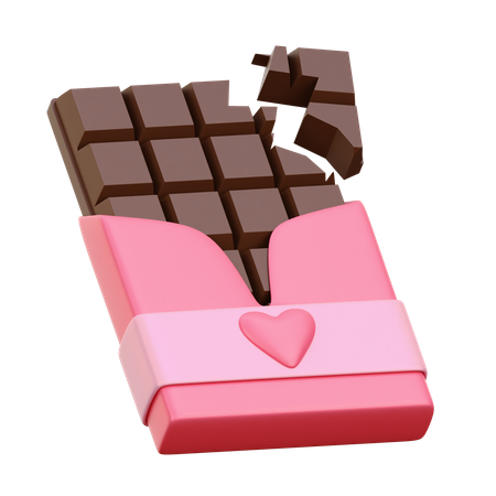 Love Chocolate Bar  3D Icon