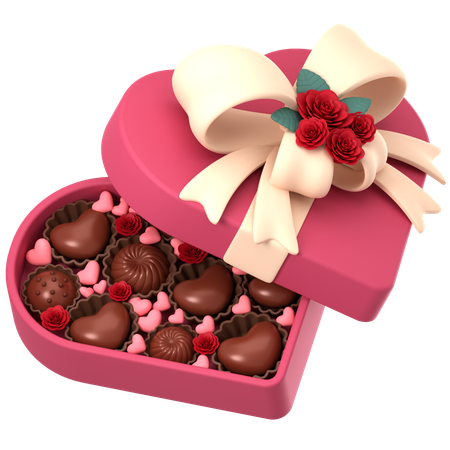 Love Chocolate Box  3D Icon