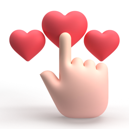 Love Click  3D Icon