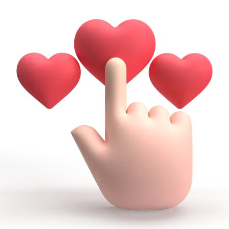 Love Click  3D Icon