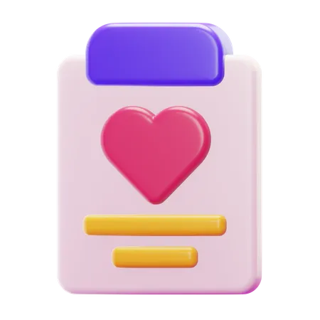 LOVE CLIPBOARD  3D Icon