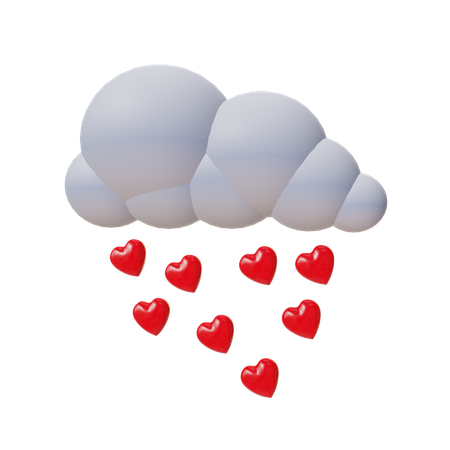 Love Cloud  3D Icon